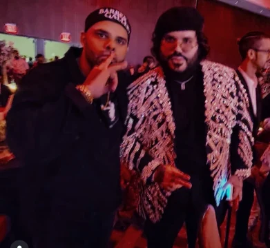Two professionals at an event