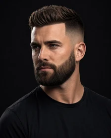 Illustrative mid fade haircut style reference