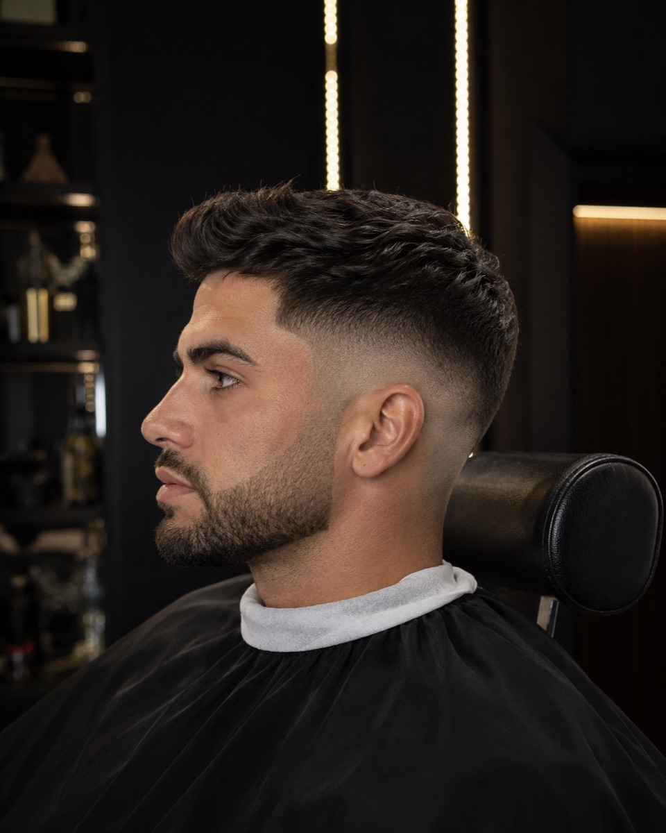 Illustrative textured taper and beard style reference
