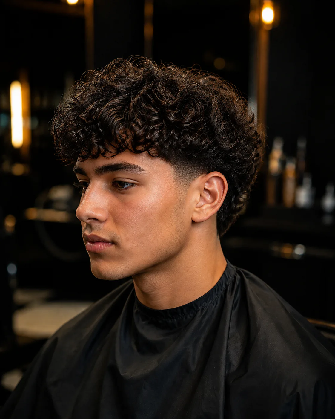 Illustrative curly fringe style reference