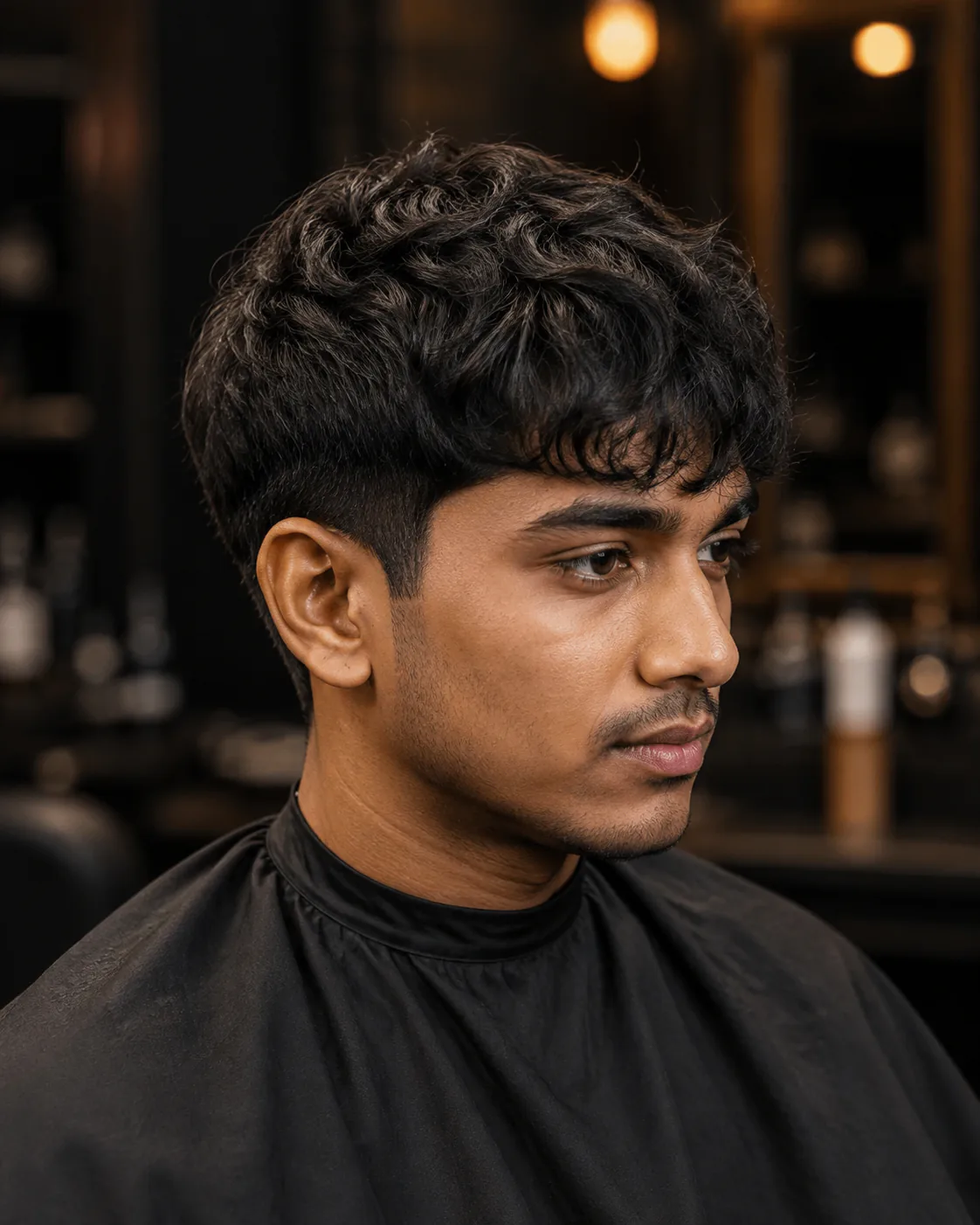 Illustrative textured wavy crop style reference